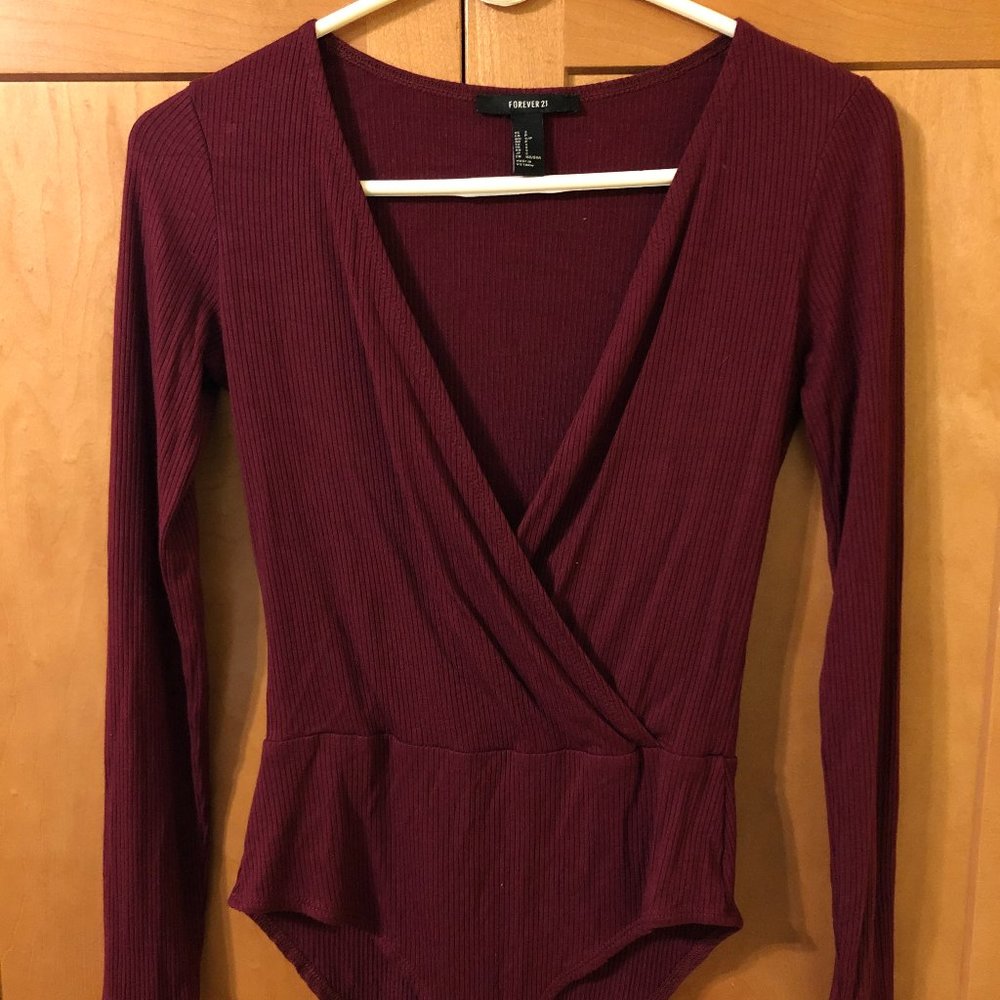 Forever 21 Surplice Bodysuit